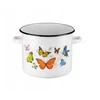 Emaliuotas puodas 7L 22cm Indukcinės dujos Didelis konservai Sriuba Igmar Butterflies
