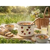 Emaliuotas puodas Emalia Pleszew Biedronka 22 cm 6L smėlio spalvos indukcinės dujos