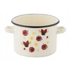 Emaliuotas puodas Emalia Pleszew Biedronka 22 cm 6L smėlio spalvos indukcinės dujos