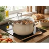 Emaliuotas puodas Emalia Pleszew Bliss 22 cm 4,8L kremo indukcinės dujos