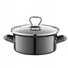 Emaliuotas puodas Emalia Pleszew Metalico 16 cm 1,4 l indukcinis grafitas
