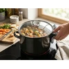 Emaliuotas puodas Emalia Pleszew Metalico 24 cm 5,6L juodos indukcinės dujos