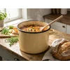 Emaliuotas puodas Emalia Pleszew Smooth 22 cm 7L kremas indukcijai