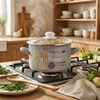 Emaliuotas puodas Emalia Pleszew Staffio 18 cm 2,6L su dangteliu, indukcinis