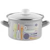 Emaliuotas puodas Emalia Pleszew Staffio 18 cm 2,6L su dangteliu, indukcinis