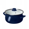Emaliuotas puodas, indukcinis, dujinis, stiklinis dangtis, Altom Design, tamsiai mėlynas, 1,9 l