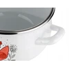 Emaliuotas puodas Pyza Rubinka Emalia Pleszew 20 cm 4L baltos indukcinės dujos