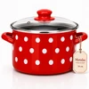 Emaliuotas puodas su dangteliu 24cm 6,75L I Metalac Dots On Raudona