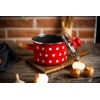 Emaliuotas puodas su dangteliu 24cm 6,75L I Metalac Dots On Raudona