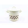 Enger PUODAS + DANGAS, KREMAS, EMALIS, 17cm, 1 vnt