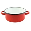 Enger RAUDONAS EMALINIS PUODAS ANT KOJŲ 15cm 1,1L 1vnt