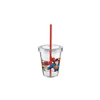 Enger SUPERMAN puodelis su tūbele 440ml skaidrus TP554-51 1 vnt.