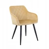 Escal Minkšta aksominė kėdė svetainei, BEIGE, patogi kaušinė kėdė 089