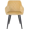 Escal Minkšta aksominė kėdė svetainei, BEIGE, patogi kaušinė kėdė 089