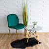 Escal Žalia kėdė svetainei ir valgomajam GLAMOUR, elegantiškos auksinės kojos 020V-GR