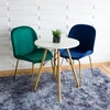 Escal Žalia kėdė svetainei ir valgomajam GLAMOUR, elegantiškos auksinės kojos 020V-GR