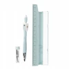 Euro Trade Metalinis kompasas + 15 cm liniuotė pastelinės mėlynos spalvos - STARPAK