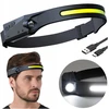 EVI LED GALVOS LEMPAS Įkraunamas GALVOS LEMPAS Galingas vandeniui atsparus žibintas GESTUES USB-C