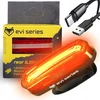 Evi series DVIRAČIO LEMPAS galinis LED žibintas stiprūs režimai 15H BATERIJOS 650mAh USB-C