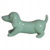 Ewax Skarbonka Jamnik ceramiczny miętowy ze złotym noskiem 19x10 cm