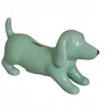 Ewax Skarbonka Jamnik ceramiczny miętowy ze złotym noskiem 19x10 cm