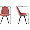 Exito Design Bordo spalvos minkšta pasukama kėdė svetainei, valgomajam, virtuvei, LAPO rašomajam stalui