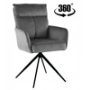 Exito Design Eldo – pilkas, apmuštas, besisukantis biuro kėdė