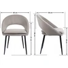 Exito Design Smėlio spalvos minkštas aksominis krėslas svetainei, tualetiniam stalui, valgomajam - NILO