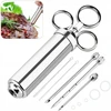 EXTSUD BBQ kepimo švirkštas 60 ml su 3 adatomis, nerūdijantis plienas 3/94