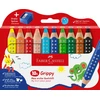 Faber-Castell spalvotų pieštukų rinkinys „Grippy“, 10 vnt., su drožtuku (110636), tvirti