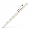 Faber-Castell Grip 2010 — Balta tušinukas, M dydžio antgalis, mygtuko paspaudimo mechanizmas, neslystanti zona