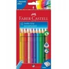 Faber-castell Jumbo storio kreidelės, 12 spalvų