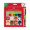 Faber-castell pieštukai 24+3 vnt. vaikų odos atspalvių