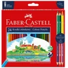 Faber-castell pieštukinės kreidelės "pilies" kolekcija, 24 spalvos