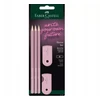 Faber-castell Pieštukų Rinkinys su Trintuku ir Drožtuku, 3 vnt.