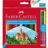 Faber-castell "pilies" pieštukinės kreidelės, 24 spalvos