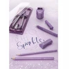 Pieštukas tribriaunis Faber-Castell Jumbo Sparkle, violetinės spalvos