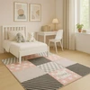 Family fabrics DYWAN DLA DZIECKA - DZIECIĘCY KIDS JAZZ 3D ROŽINĖ - 80 x 150