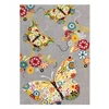 Family fabrics DYWAN DLA DZIECKA - DZIECIĘCY KIDS 577 MOTYLKI PILKA - 80 x 150