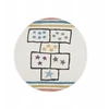 Family fabrics DYWAN OKRĄGŁY DLA DZIECKA DZIECIĘCY KIDS KREMOWY KOLOROWE KLASY Koło Fi 120