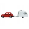 FIAT 126 MALUCH + CARAVAN TRAILER 1:34 ATIDARYMO DURYS WELLY RETRO PRL