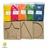Fifna Mama COLOR SENSORY RYŽIŲ RINKINYS (5x) + MONTESSORIA FORMŲ IŠSIliejimo padėklai