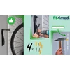 Fit4Med Sieninė kabykla dviračiams dviračiams 2x dviračių laikiklis juodas tvirtas kabliukas 8x kaiščiai