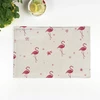 Flamingo pynimo stalo kilimėlis. Virtuvės valgomojo kilimėlis. Šilumos izoliacija