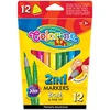 Flomasteriai Colorino Kids 2in1, dvipusiai, tribriauniai, 12 spalvų