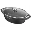 Florina Chef aliuminio keptuvė 39,5x28,5 cm 7,3L ovali su dangčiu