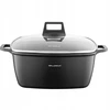 Florina Chef kvadratinis aliuminio puodas 28 cm 7,1L juodas indukcijai