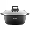 Florina Chef kvadratinis aliuminio puodas 24 cm 4,6L juodas indukcijai