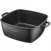 Florina Chef kvadratinis aliuminio puodas 28 cm 7,1L juodas indukcijai