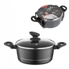 Florina Delux Gessler aliuminio puodas 22cm 3L juoda indukcinė indaplovė